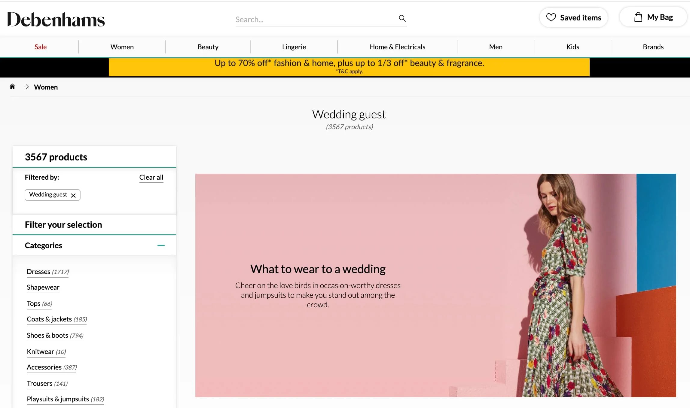 debenhams what to wear to a wedding sample screen