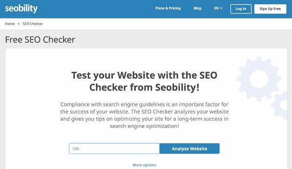 free SEO Tool: Seobility