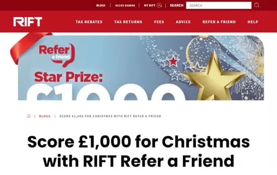 customer referral program ideas: seasonal campaign from rift