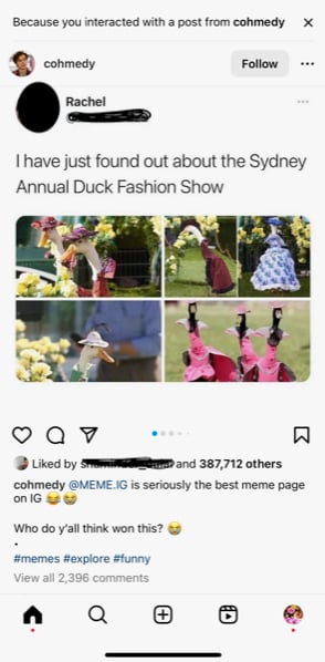 Instagram Feed example