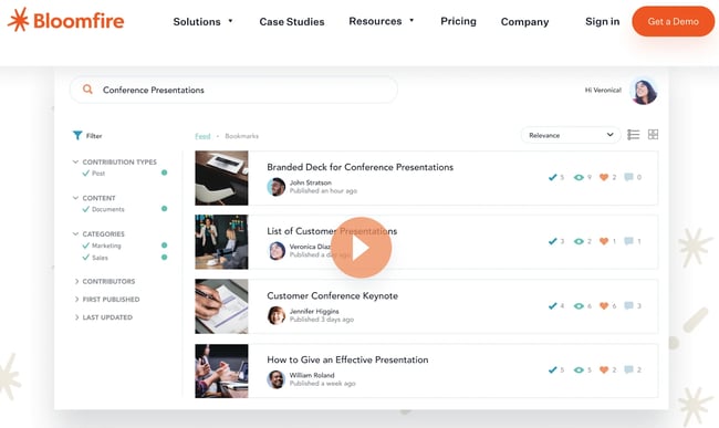 best knowledge management systems: Bloomfire