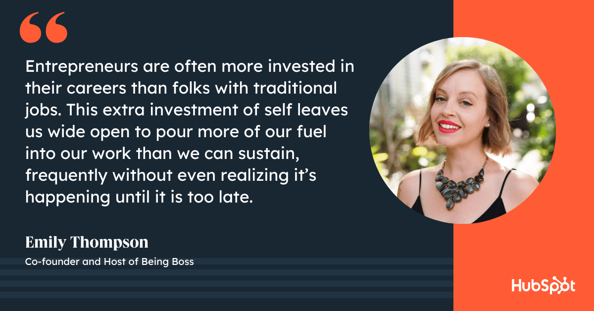 Emily Thompson on burnout 