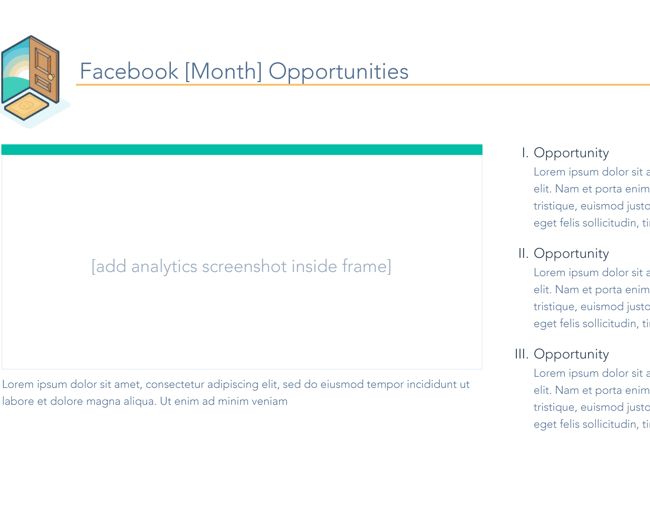 social media content calendar: social media report template